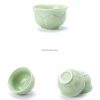 Automatic Lazy Tea Sets | Jade Porcelain Lotus Automatic Tea Set Chinese Tea Sets Automatic Lazy Tea Sets