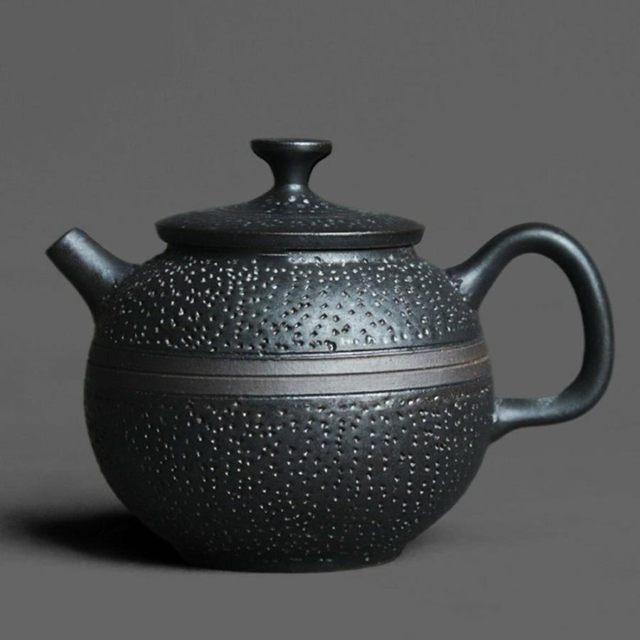 Chinese Teapots | Chinese Black Rock Ore Clay Round Teapot Chinese Teapots Chinese Teapots