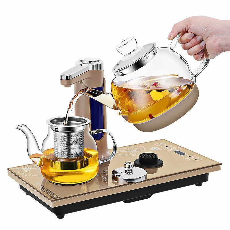 Electric Teapots | Glass Teapots With Golden Induction Cooker Teapots Electric Teapots