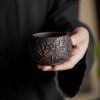 Gongfu Tea Cups | Black Pottery Relief Lotus Kung Fu Tea Cup Gongfu Tea Cups Gongfu Tea Cups