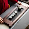 Gongfu Tea Tray | Bamboo Tea Tray With Black Stone Platform Gongfu Tea Tray Gongfu Tea Tray