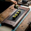 Gongfu Tea Tray | Bamboo Tea Tray With Black Stone Platform Gongfu Tea Tray Gongfu Tea Tray