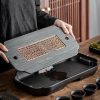 Gongfu Tea Tray | Black Ceramic Samll Gongfu Tea Tray Gongfu Tea Tray Gongfu Tea Tray