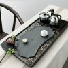 Gongfu Tea Tray | Black Stone Lotus Pond Tea Tray With Induction Cooker Gongfu Tea Tray Gongfu Tea Tray