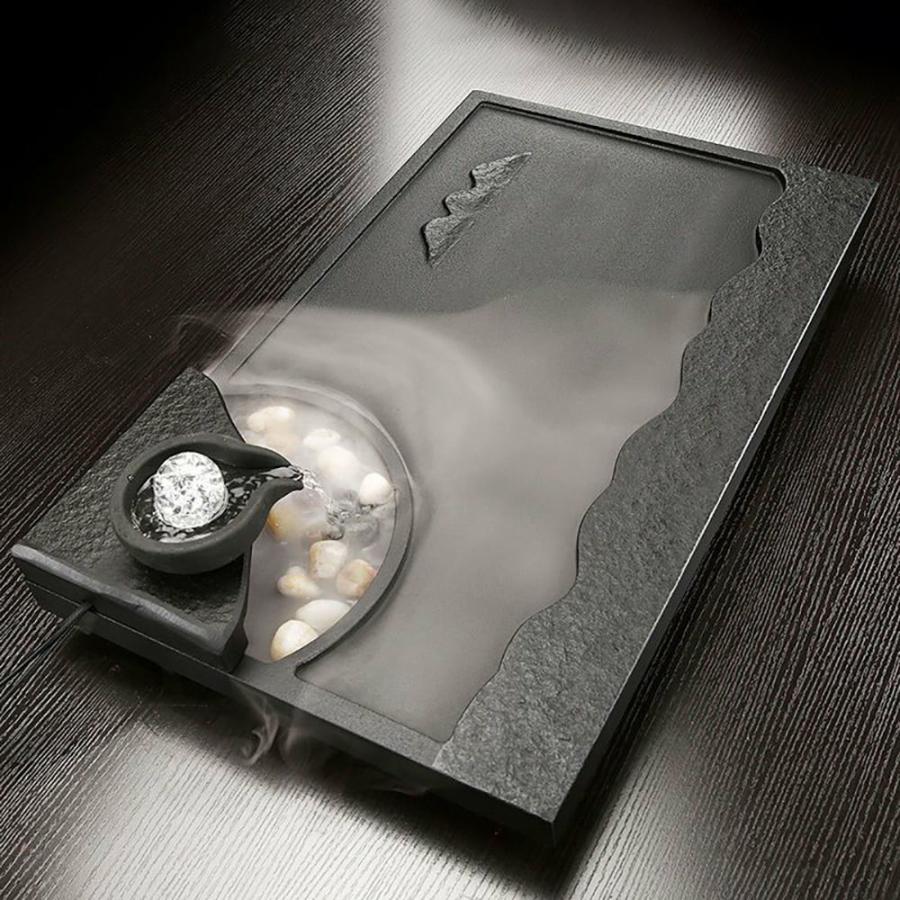 Gongfu Tea Tray | Flowing Water River Black Stone Tea Tray Gongfu Tea Tray Gongfu Tea Tray