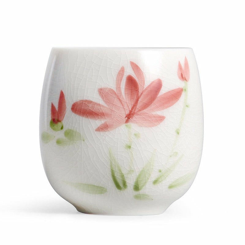 Japanese Tea Cups | Japanese Lotus Ice Cracked Tea Cup Japanese Tea Cups Japanese Tea Cups