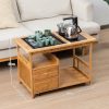 Small Tea Table | Movable Chinese Gongfu Bamboo Tea Table Chinese Tea Table Chinese Tea Table