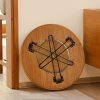 Small Tea Table | Walnut Wood Tea Table Set With Surrounding Stove Tea Tray & Table Small Tea Table