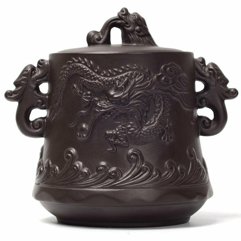 Tea Caddy | Empaistic Dragon Clay Tea Caddy Tea Accessories Tea Caddy