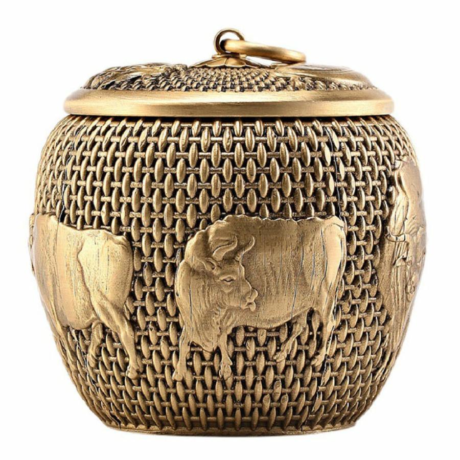 Tea Caddy | Five Cattles Brass Tea Caddy Tea Accessories Tea Caddy