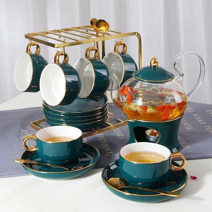 Vintage Tea Sets | Vintage Flower Tea Set With Warmer Tea Sets Vintage Tea Sets