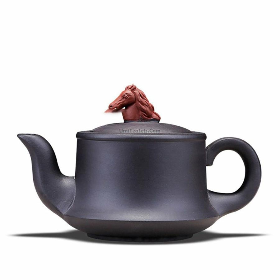 Yixing Teapots | Yixing Black Clay Horse Head Teapot Teapots Yixing Teapots