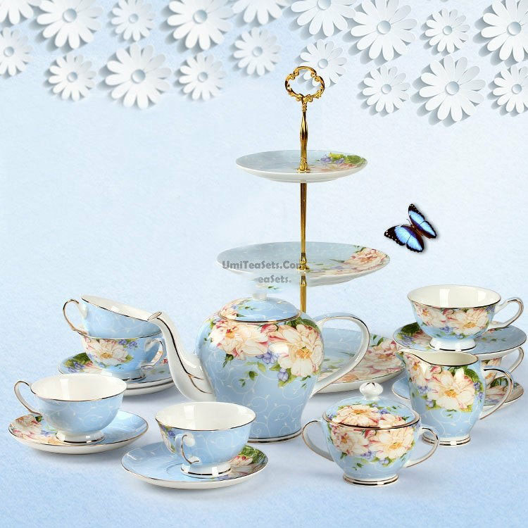 Vintage Tea Sets | Great Tenderness Porcelain Afternoon Tea Set Tea Sets Vintage Tea Sets