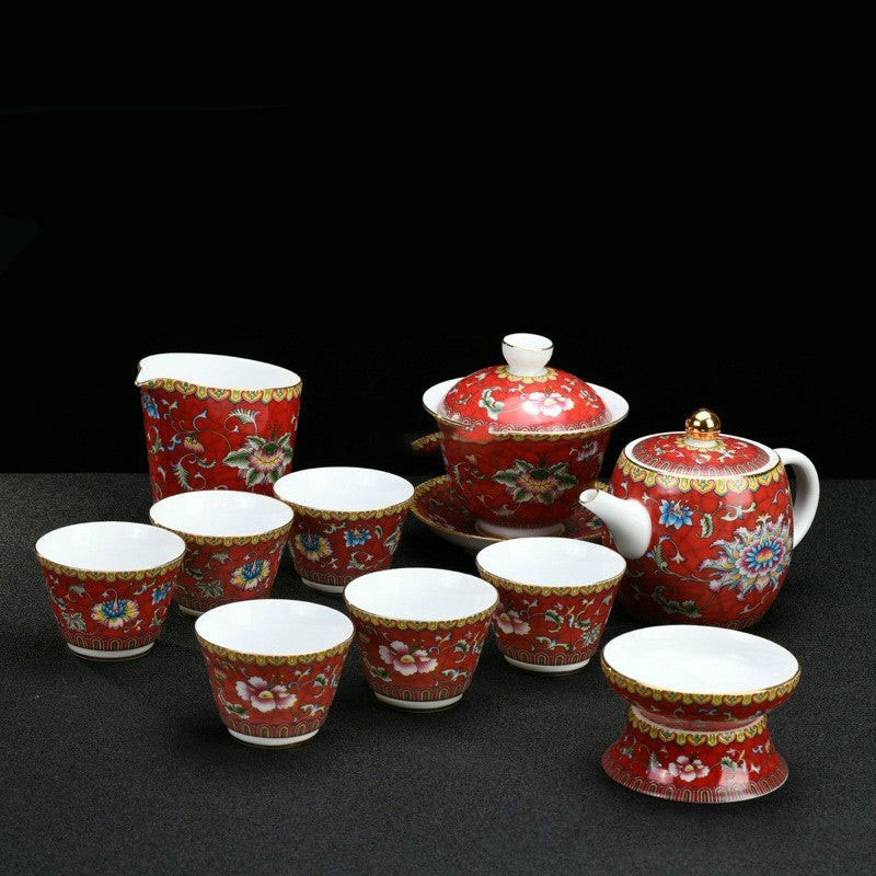 Chinese Wedding Tea Sets | Red Peony Chinese Wedding Tea Set Chinese Wedding Tea Sets Chinese Wedding Tea Sets